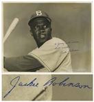 Jackie Robinson Signed 14 x 11 Photo -- With PSA/DNA COA